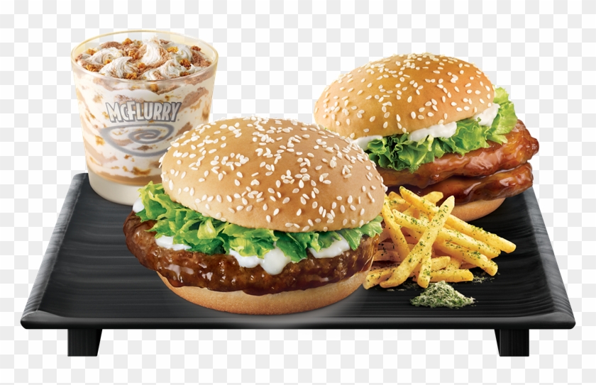 Mcdonald's Beef And Chicken Samurai Burgers, Seaweed - Chicken Samurai Burger Mcdonalds Clipart #4937330