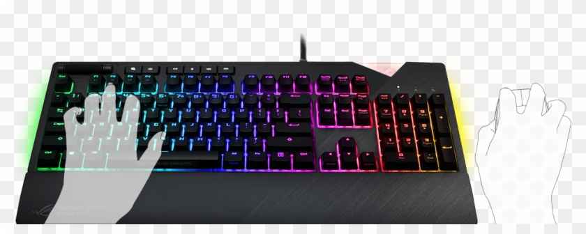 The Dedicated Media Keys And Smooth-scrolling Volume - Asus Rog Strix Flare Cz Clipart
