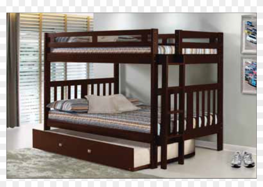 Donco Cappuccino Full Over Full Mission Bunk Bed With - Bunk Bed Clipart
