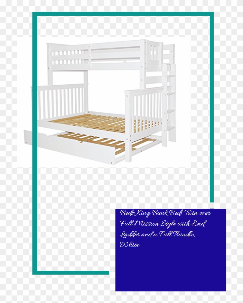 Bedz King Bunk Beds Twin Over Full Mission Style With - Bunk Bed Clipart #4937880