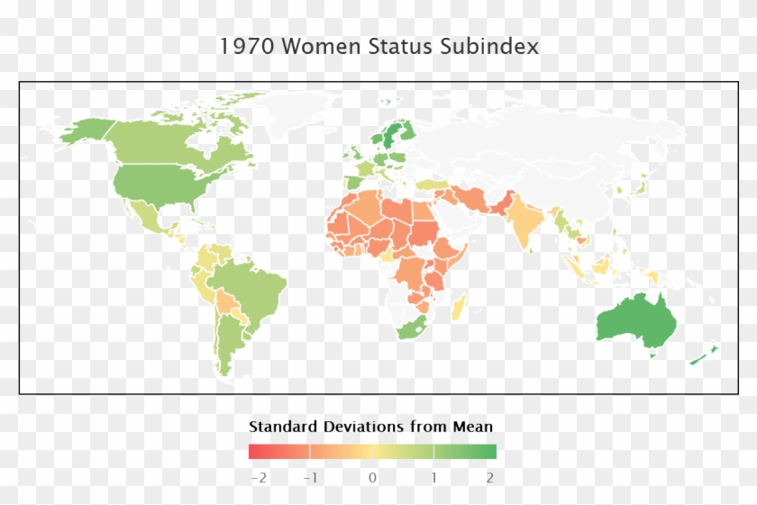 1970 Wisp Women Status - World Map Clipart #4938134