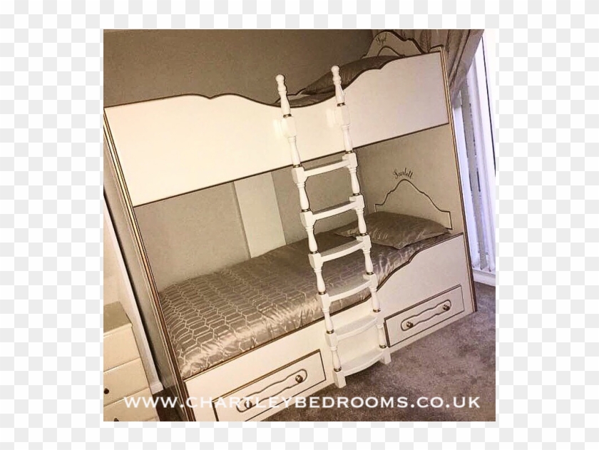 Bunk Beds Cream And Gold Bespoke And Personalised - Bunk Bed Clipart #4938356