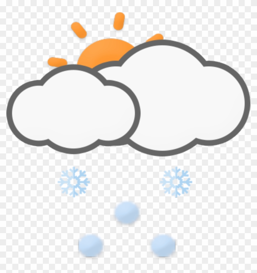 Partly Sunny W/ Flurries Clipart #4939406