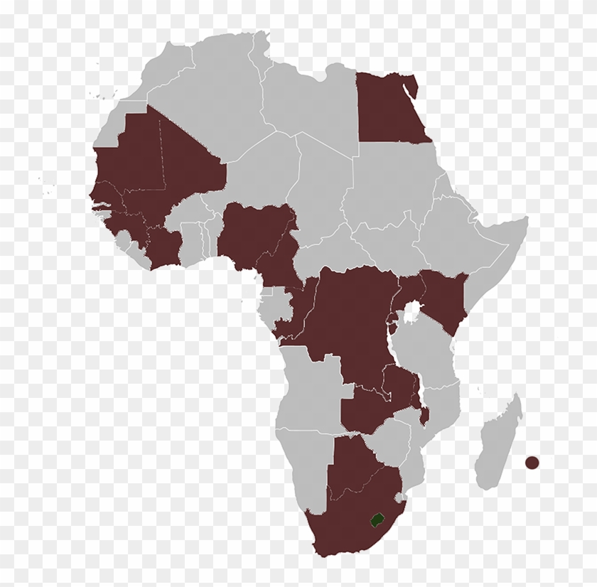 Nigeria Cameron Uganda Ivory Coast Mali Malawi Senegal - Egypt In Africa Map Png Clipart #4939446