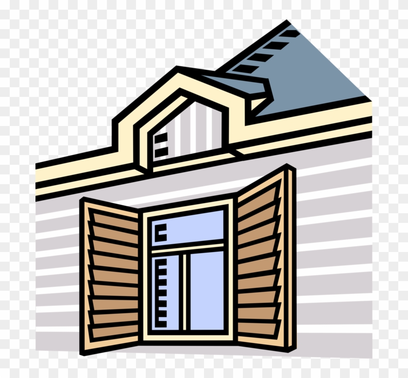 Jpg Download With Shutters Image Illustration Of Building Clipart