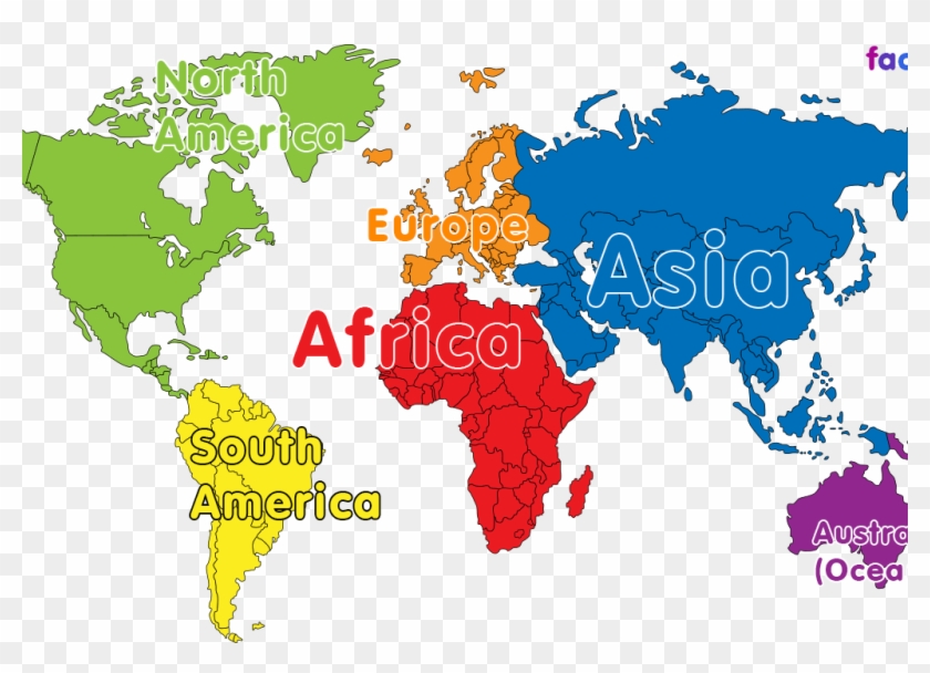 Download World Map In Spanish - Cuba In The World Map Clipart