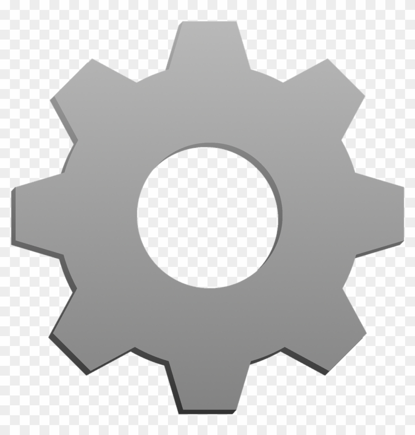 Settings Gear Iron Icon Png Image - Gear Cog Clipart #4940060