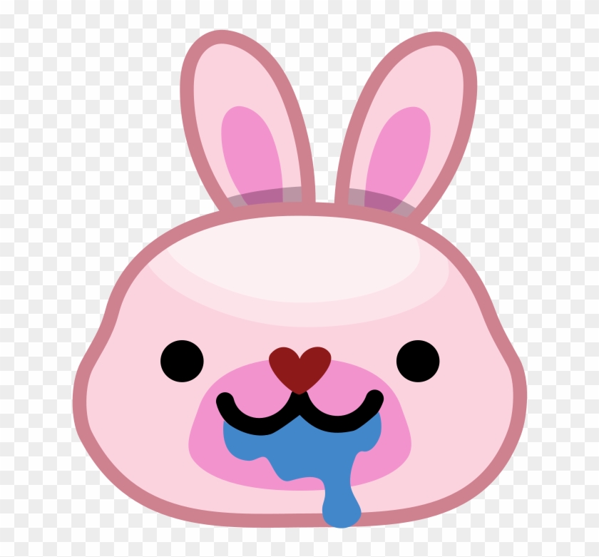 Pink Bunny, Drooling Clipart #4940351