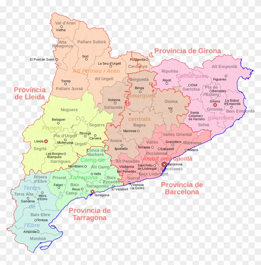 Catalonia Location On The Spain Map Related - Catalonia Wikipedia Clipart #4940514