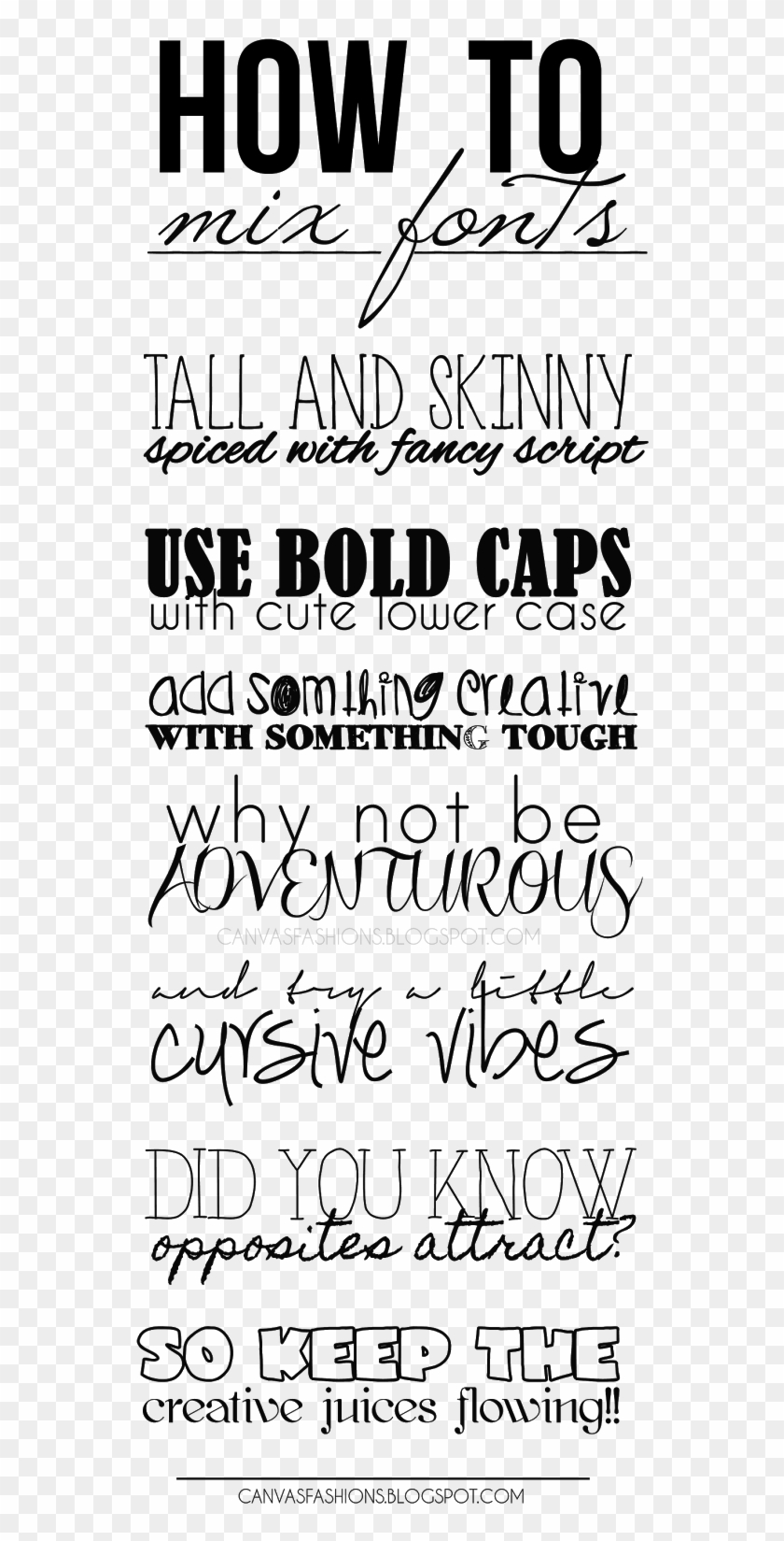 When It Comes To Fonts We Sometimes Don - Hand Lettering Mixing Fonts Clipart #4940589