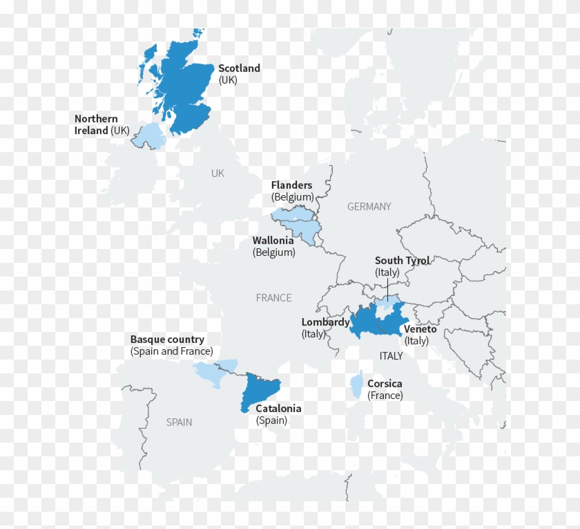 Large Separatist Movement - Map Clipart #4940793