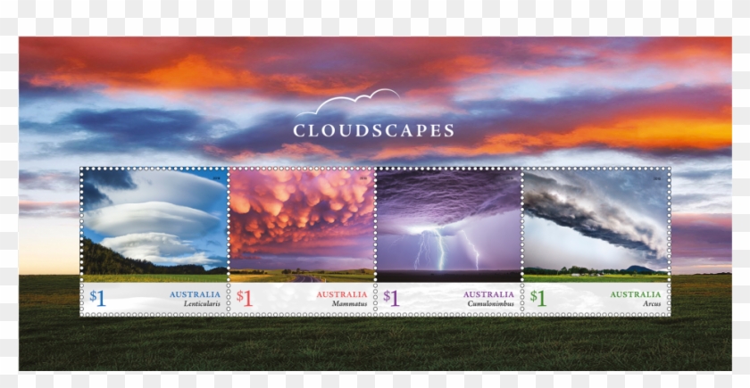 Minisheet Minisheet - Australian Clouds Stamps Clipart #4940911