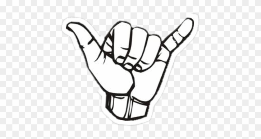 #hand #brandymelville #stickers #sticker #freetoedit - Shaka Sign Clipart
