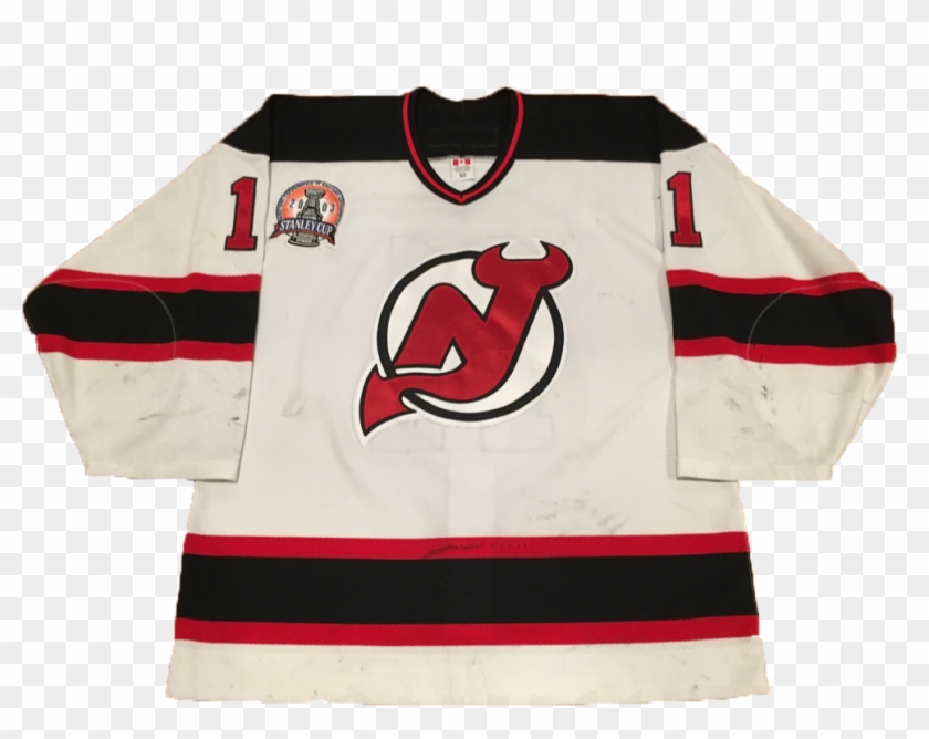 2002-03 John Madden Game Worn Stanley Cup Finals Jersey - New Jersey Devils Clipart
