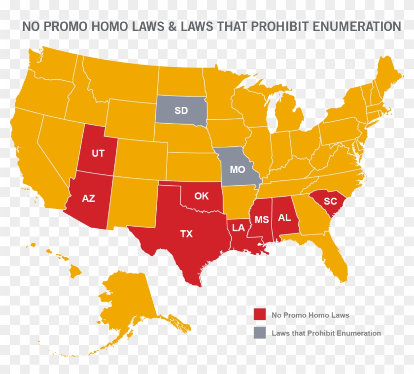 South America Map Bully 33 States Don T Protect Lgbt - No Promo Homo Laws Clipart #4942906