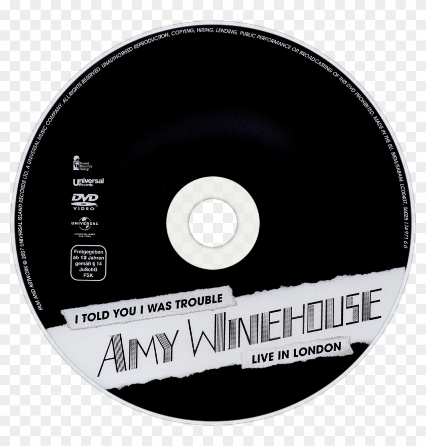 I Told You I Was Trouble Dvd Disc Image - Amy Winehouse I Told You I Was Trouble Cd Clipart
