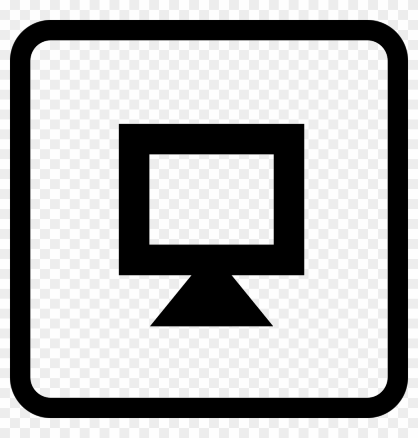 Monitor Square Button Comments - Home Button Icon Square Clipart