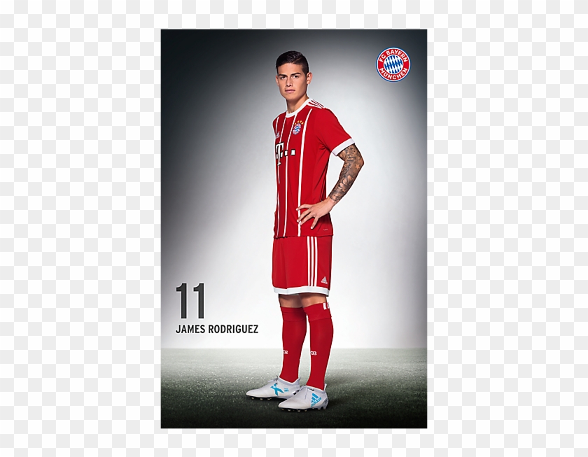 Derzeit Spielt Er Beim Fc Bayern München - James Rodriguez Bayern Poster Clipart #4944486