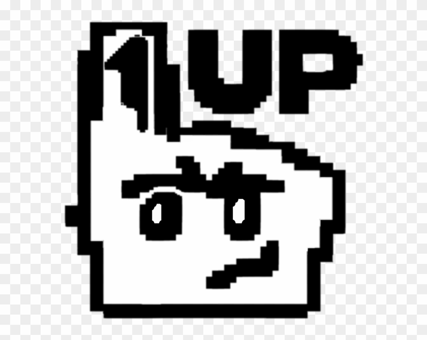 1 Up Mascot Logo Black And White Clipart #4945595