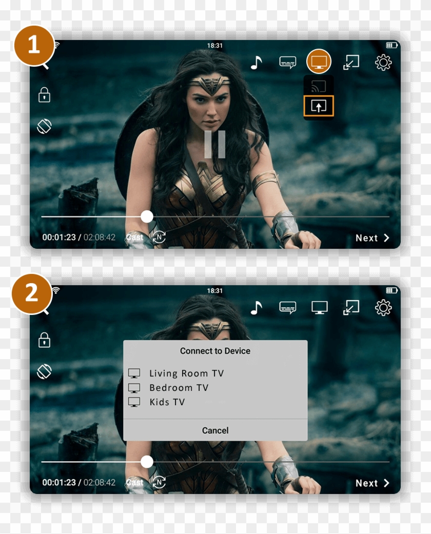 Amazon Fire Tv Casting Streaming - Actor Who Plays Wonder Woman Clipart #4945657