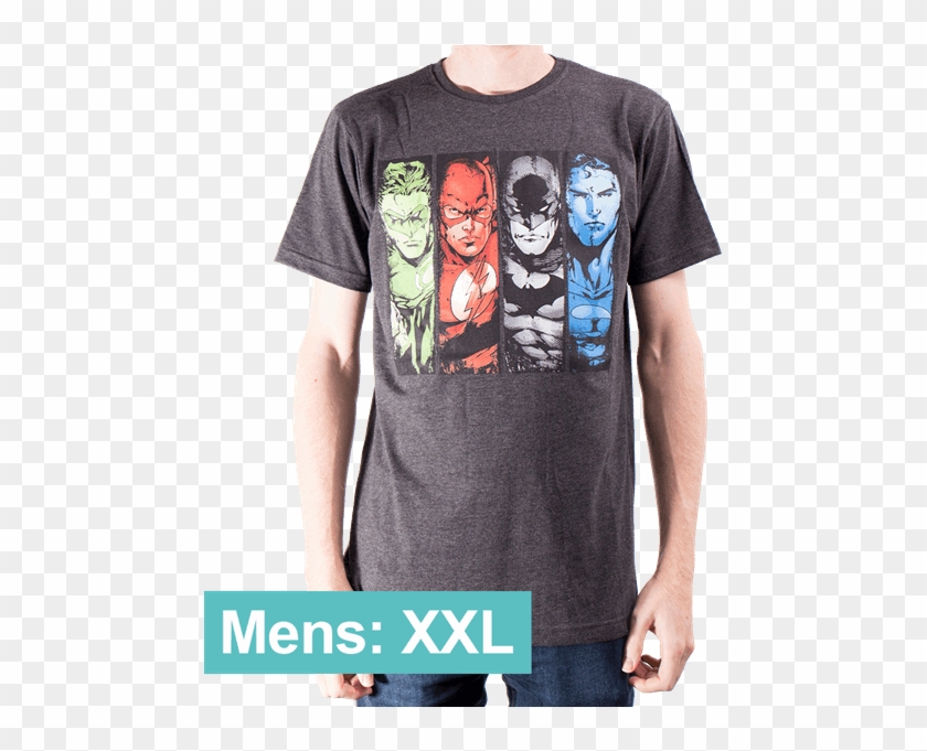 Justice League Panel Grey Men's T-shirt - Captain America Clipart