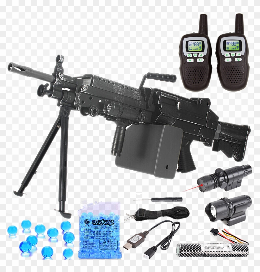 M249 4 Million Water Bombs M249 Walkie Talkie Telescope - M249 Light Machine Gun Clipart