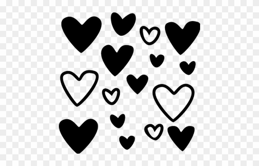#freetoedit #preto #coracao #enfeite #adesivo - Corazones Chiquitos De Colores Clipart