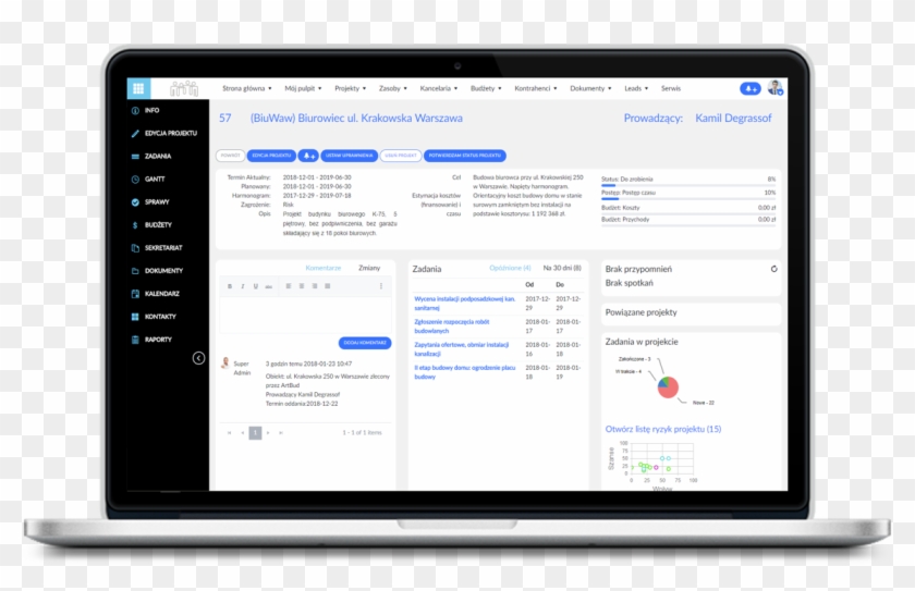 Project Management System - Laptop And Mobile Dashboard Clipart