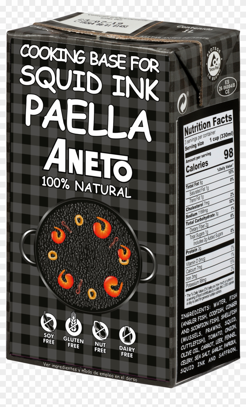 100% Natural Cooking Base For Squid Ink Paella Aneto - Orange Drink Clipart #4950074