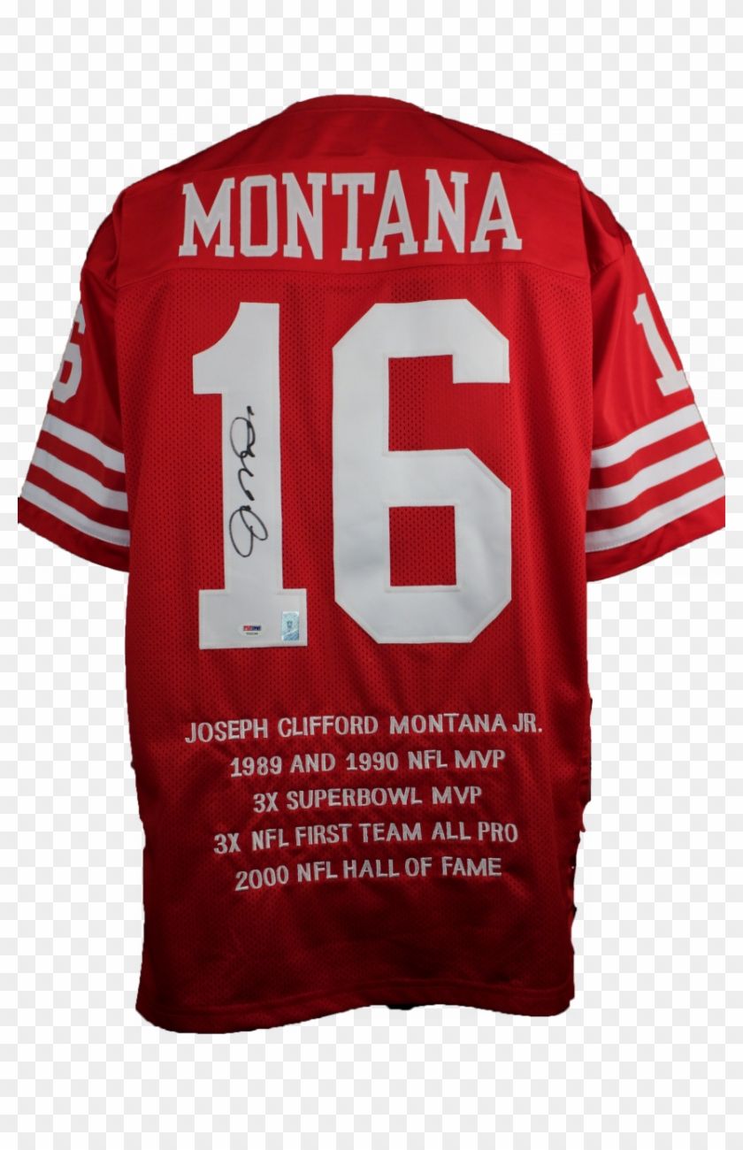 Joe Montana Signed San Francisco 49ers Stat Jersey - Sports Jersey Clipart