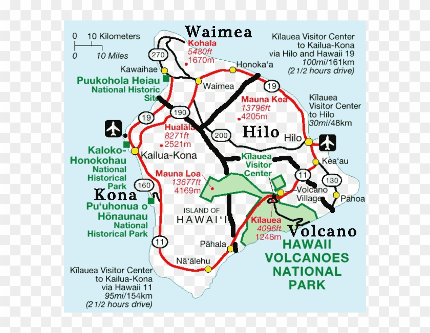 To Make The Planning Of Your Big Island Vacation More - Hawaii Volcano Kilauea Map Clipart
