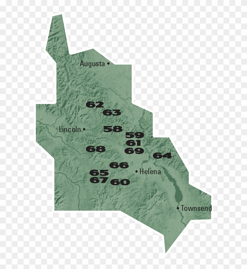 Central Montana - Map Clipart #4950297