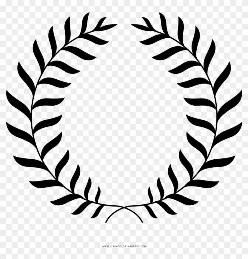 Laurel Wreath Coloring Page - Senado Jci Panama Clipart #4951198