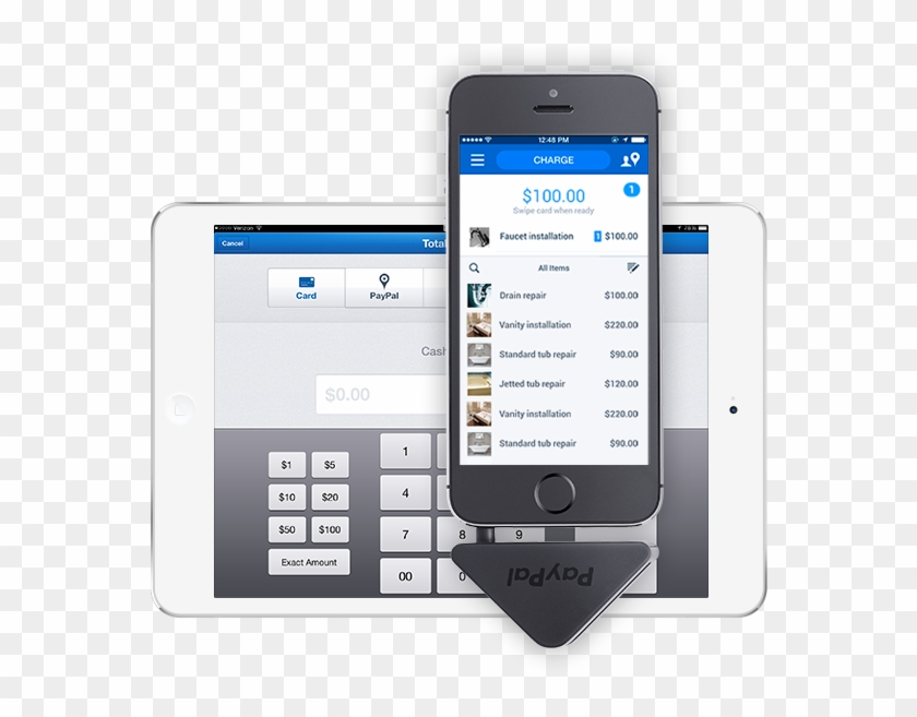 Paypal Here For Phone And Tablet Clipart #4951237