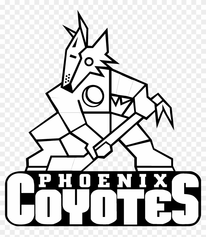 Phoenix Coyotes Logo Black And White - Arizona Coyotes Clipart #4952064