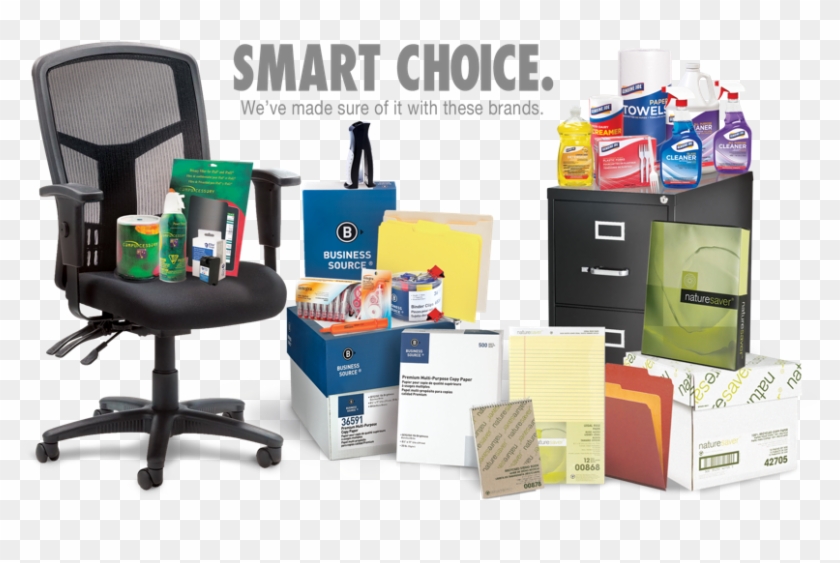Office Supplies - High Back Mesh Office Chair Clipart #4952142