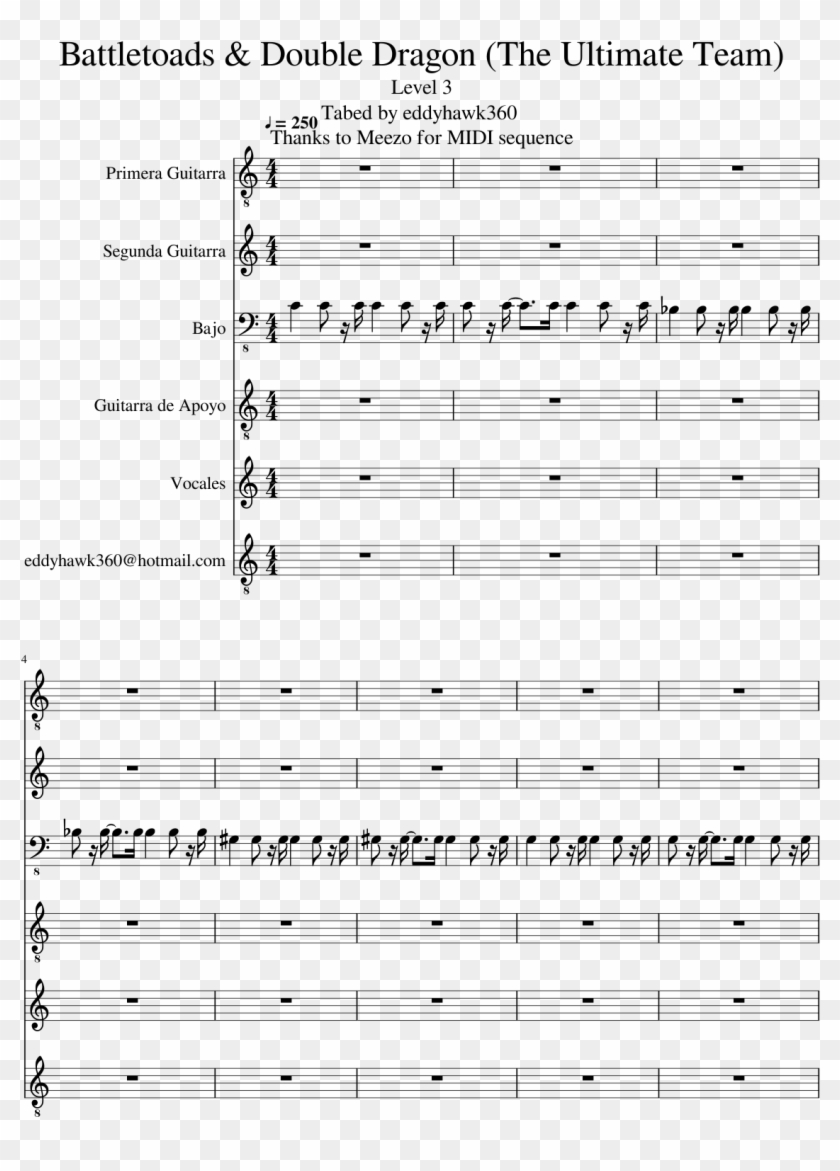 Battletoads & Double Dragon - Canon In D Bb Trumpet Clipart