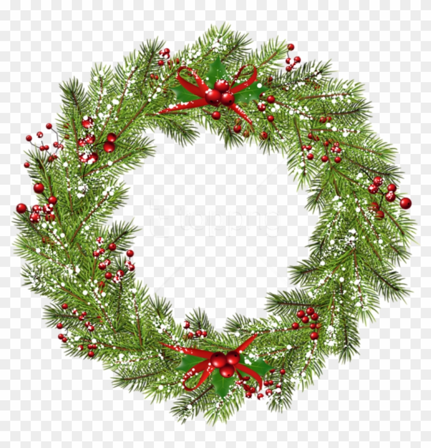 Christmas Wreath Png Transparent Background - Christmas Wreath Png Transparent Clipart