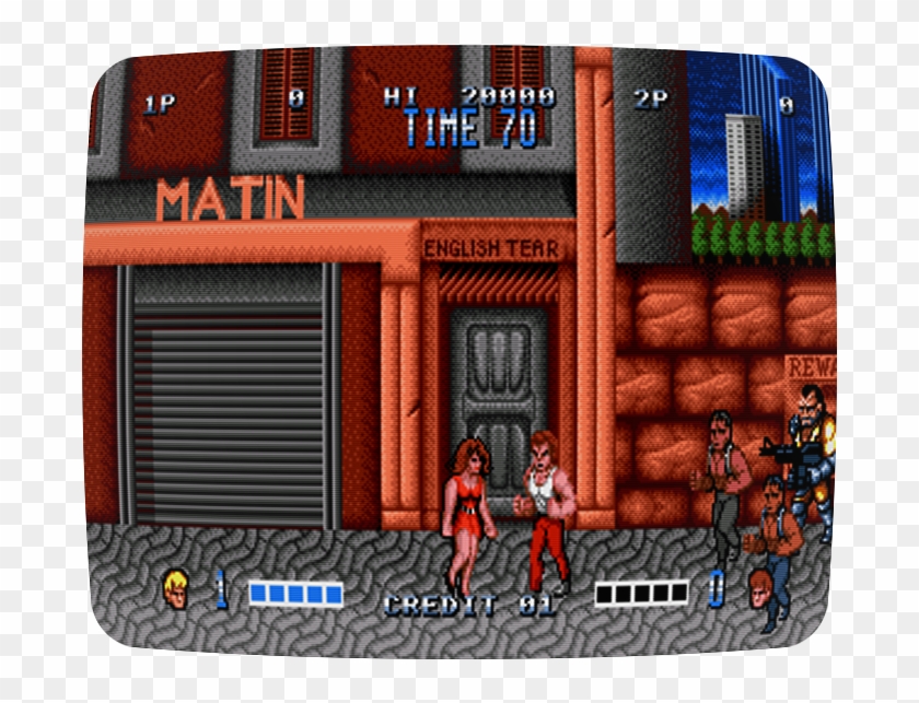 See The Game Appear On The Megadrive, Already “retro” - Double Dragon Mega Drive Clipart