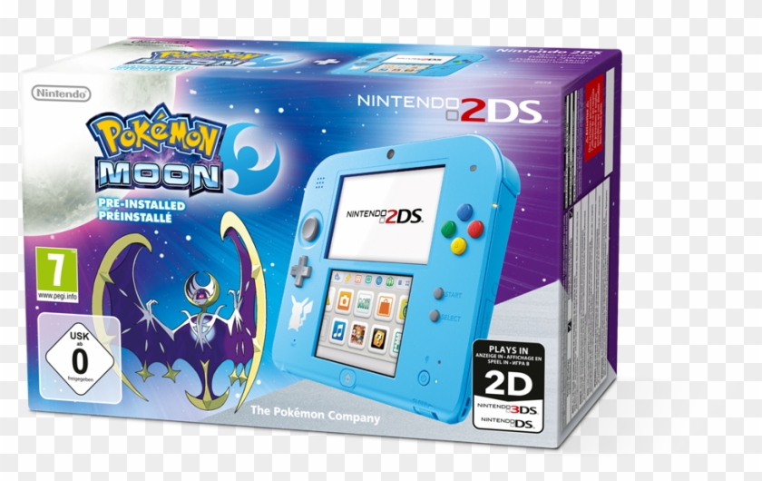 Clip Free Buy Nintendo Ds Special Edition Pokemon Moon - Nintendo 2ds Pokemon Moon - Png Download #4954300