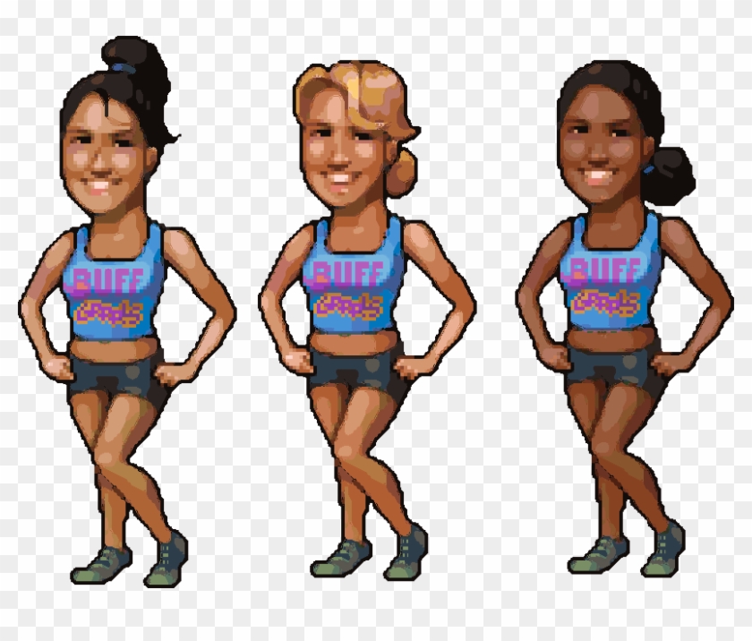 Absolutely Contrary To Popular Belief, Women Can Workout - Buff Women Working Out Cartoon Clipart #4954459