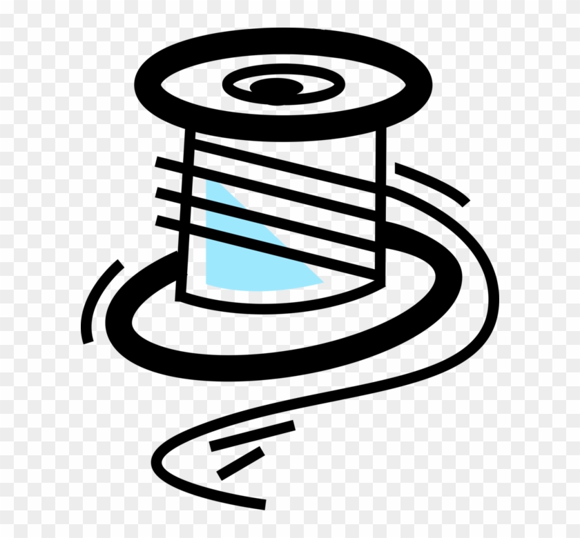 Vector Illustration Of Fashion And Garment Industry - Carretel De Linha Vetor Png Clipart #4954739