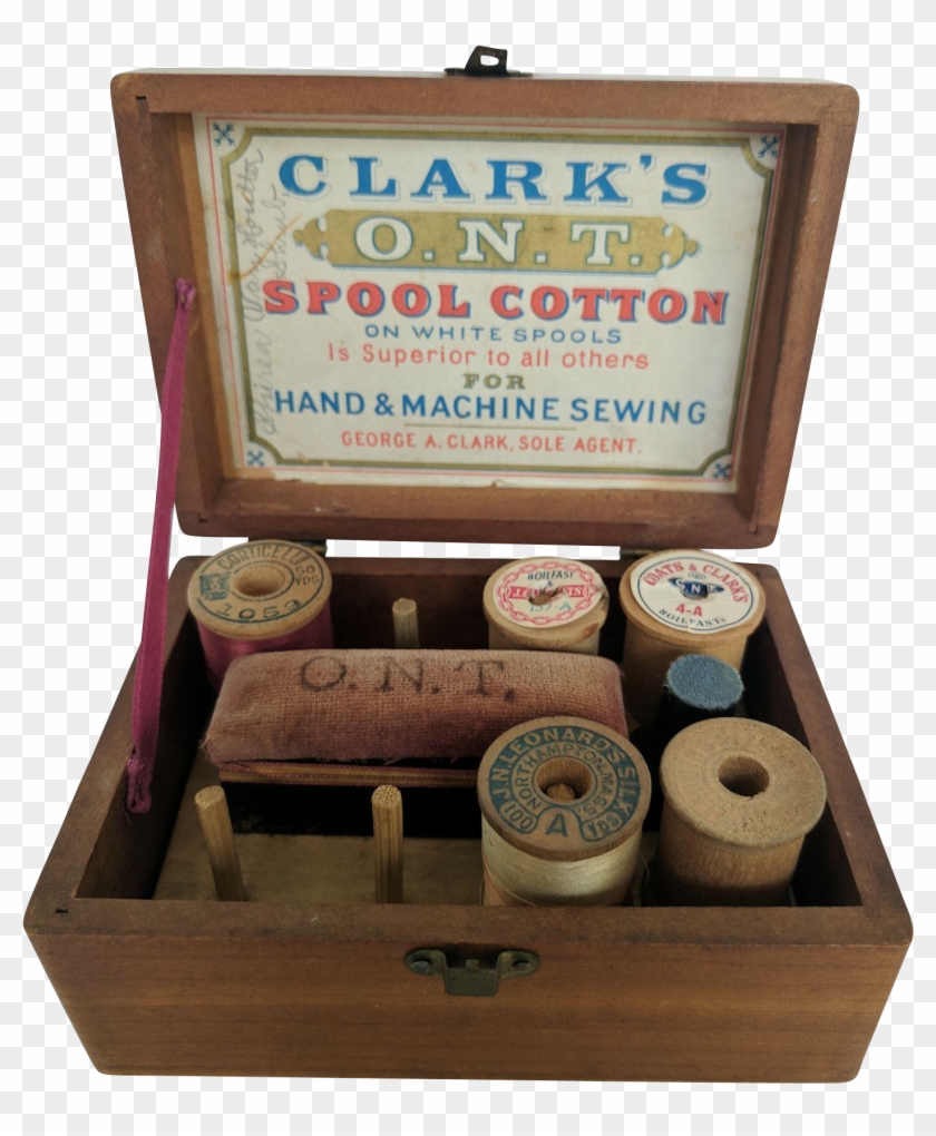 Clark's Wooden Sewing Box - Wood Clipart #4954832