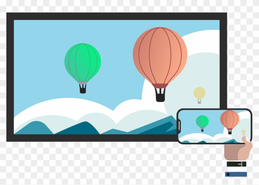 Mirror Your Screen - Hot Air Balloon Clipart #4956842