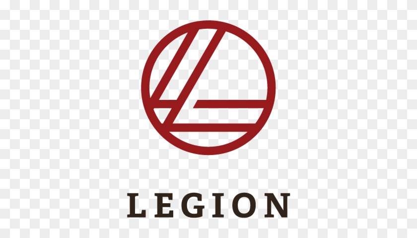 Legion Primary Logo Crimson-charcoal On Transparent - Legion Logistics Clipart