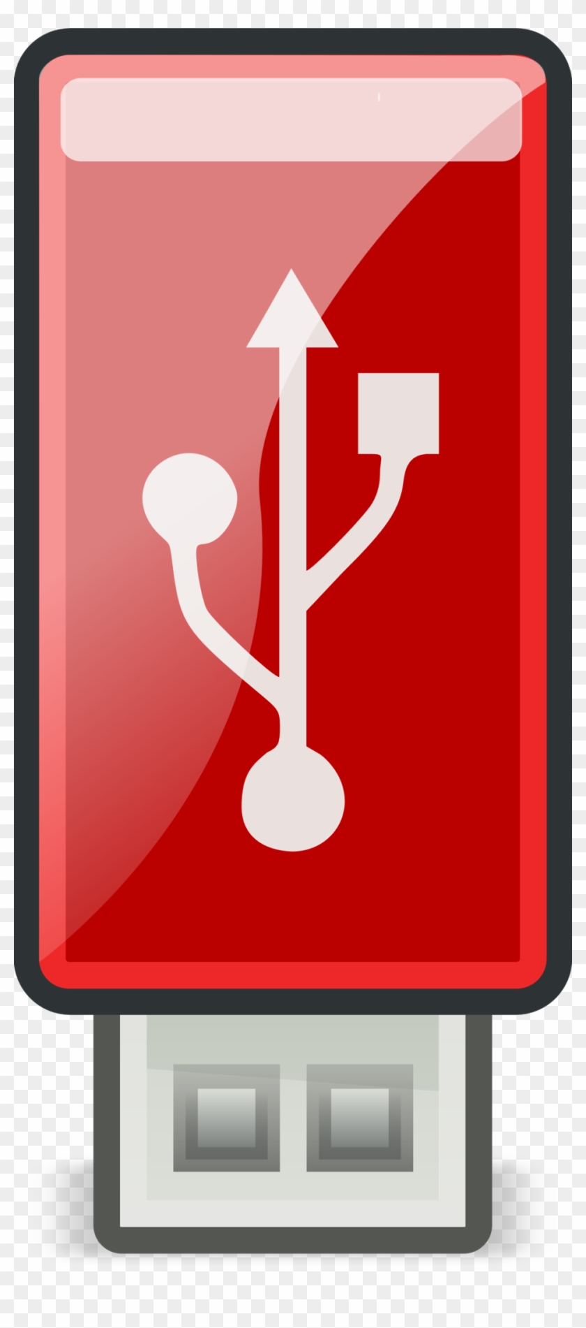 Usb Stick Icon Red Clipart