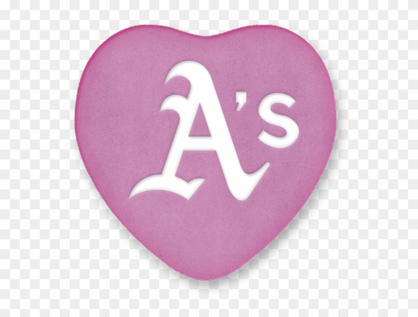 A's Candy Heart - Oakland A's Clipart