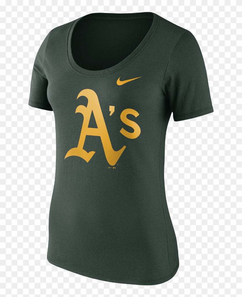 Nike Logo Scoop Women's T-shirt Size - Oakland A's Clipart #4960320