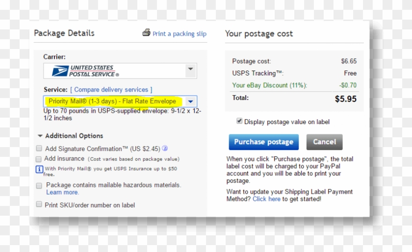 Flate Rate Two - Usps Clipart