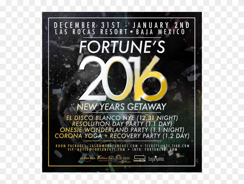 Fortune's 2016 New Years Getaway Tickets At Las Rocas - Free Logo Design Clipart #4961519